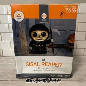 *Vintage Target Halloween Lit Sisal Grim Reaper Decoration